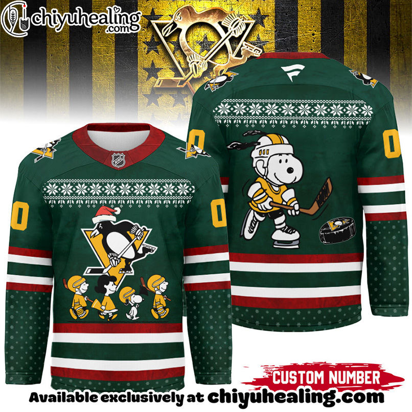 Pittsburgh Penguins - Premium NHL Peanuts Snoopy Hockey Jersey