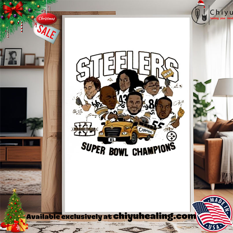 Pittsburgh Steelers Super Bowl Champions Players Caricature Signatures shirt, Hoodie, Sweatshirt, Poster Canvas, Mug, Ornaments