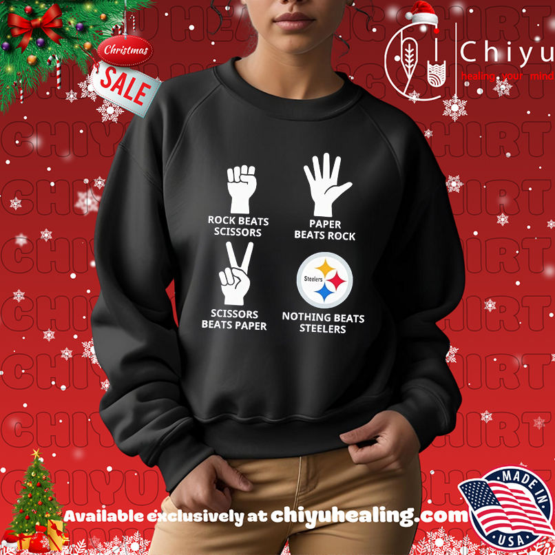 Pittsburgh Steelers rock beats scissors paper beats rock scissors beats paper nothing beats steelers Logo shirt Pittsburgh Steelers rock beats scissors paper beats rock scissors beats paper nothing beats steelers Logo shirt