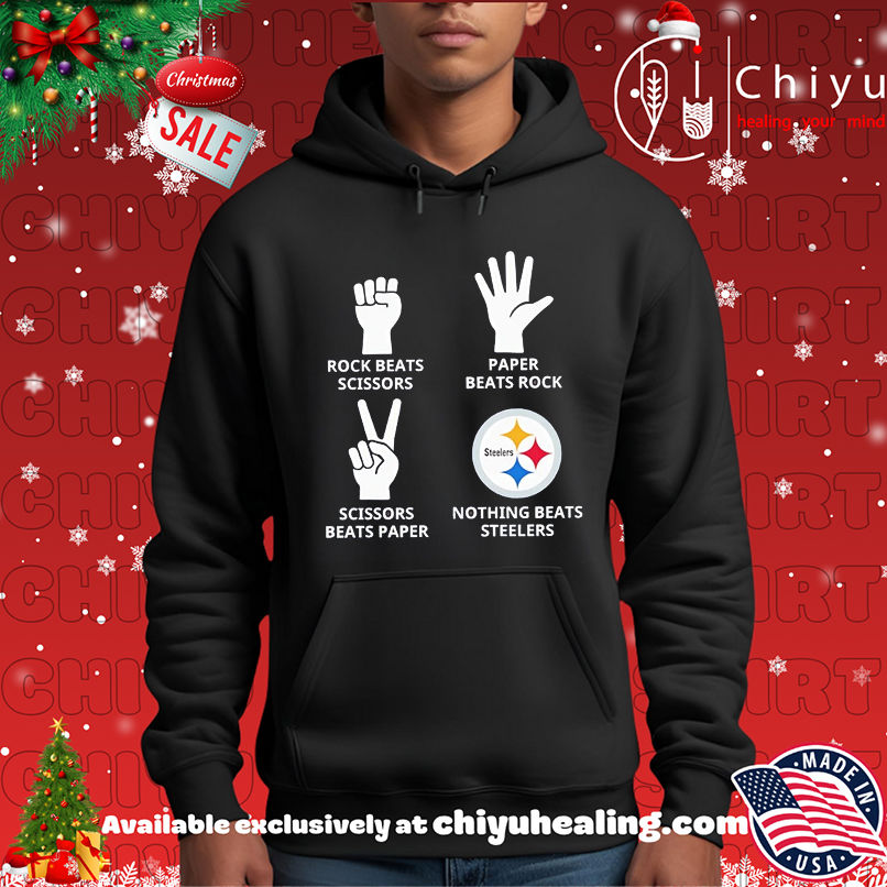 Pittsburgh Steelers rock beats scissors paper beats rock scissors beats paper nothing beats steelers Logo shirt Pittsburgh Steelers rock beats scissors paper beats rock scissors beats paper nothing beats steelers Logo shirt