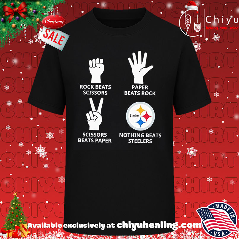 Pittsburgh Steelers rock beats scissors paper beats rock scissors beats paper nothing beats steelers Logo shirt, Hoodie, Sweatshirt, Poster Canvas, Mug, Ornaments