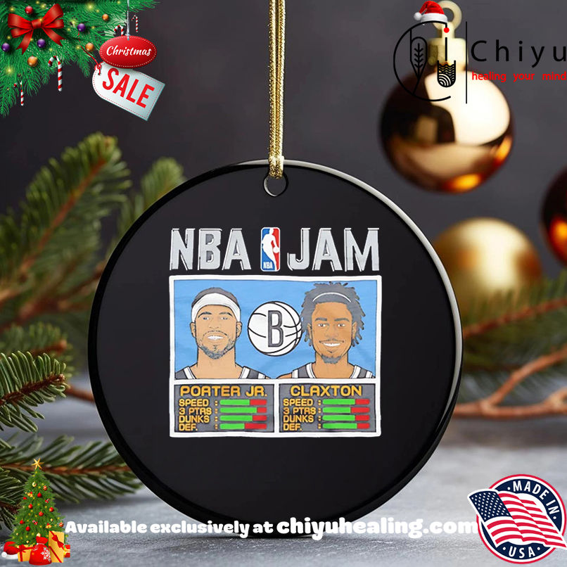 Porter Jr. And Claxton NBA Jam Nets shirt, Hoodie, Sweatshirt, Poster Canvas, Mug, Ornaments