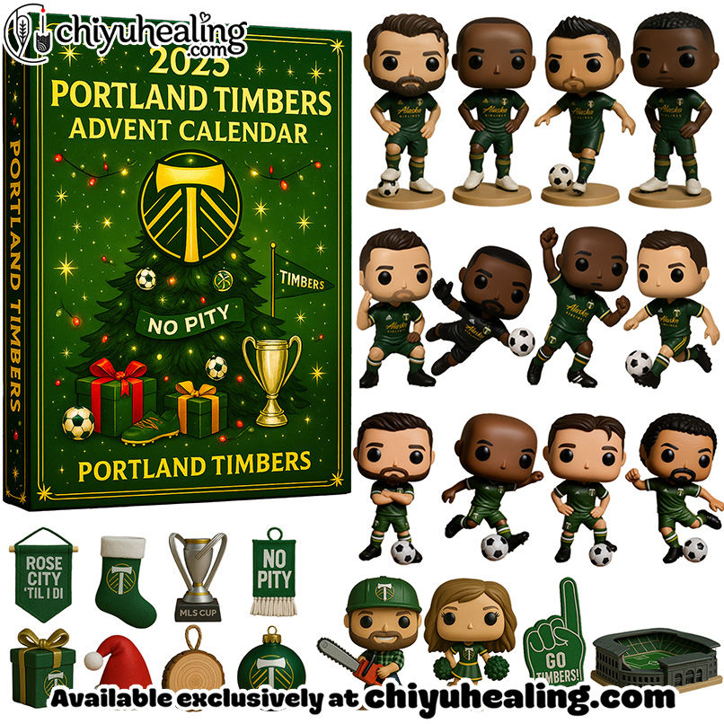 Portland Timbers 2025 Advent Calendar, Christmas Countdown Advent Calendar Gift Box with 24 Acrylic Ornaments