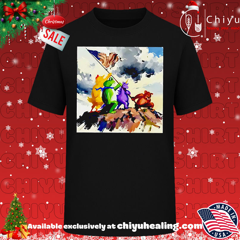 Portland frog art work resist animals photo shirt, Hoodie, Sweatshirt, Poster Canvas, Mug, Ornaments