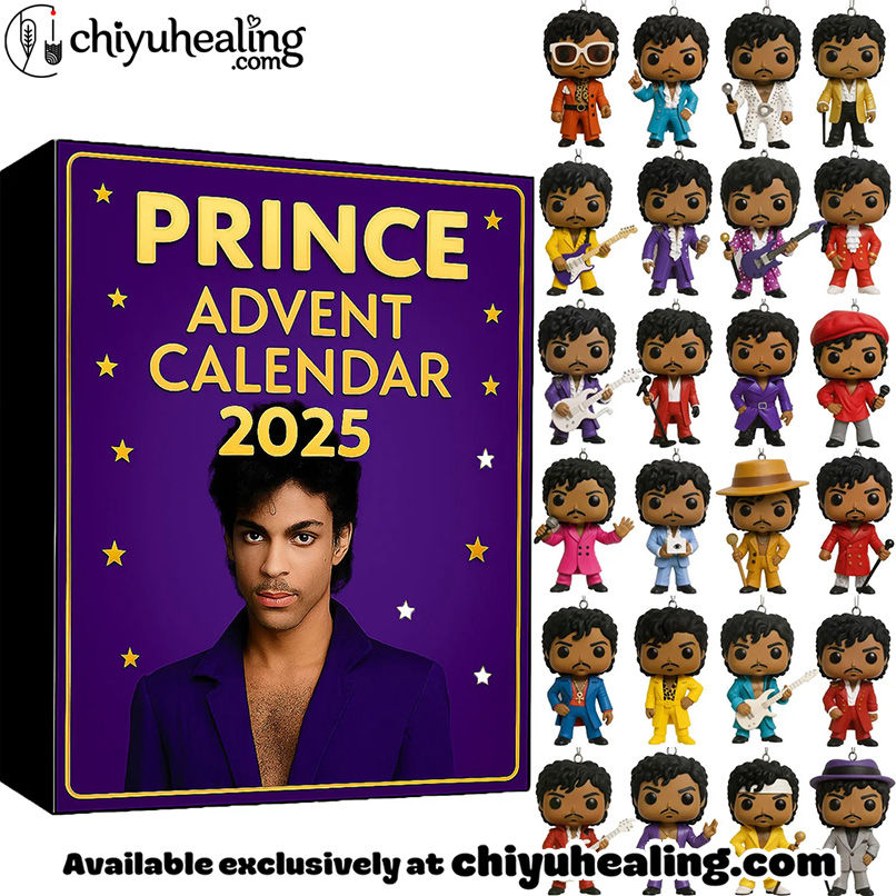 Prince Advent Calendar 2025, Christmas Countdown Advent Calendar Gift Box with 24 Acrylic Ornaments