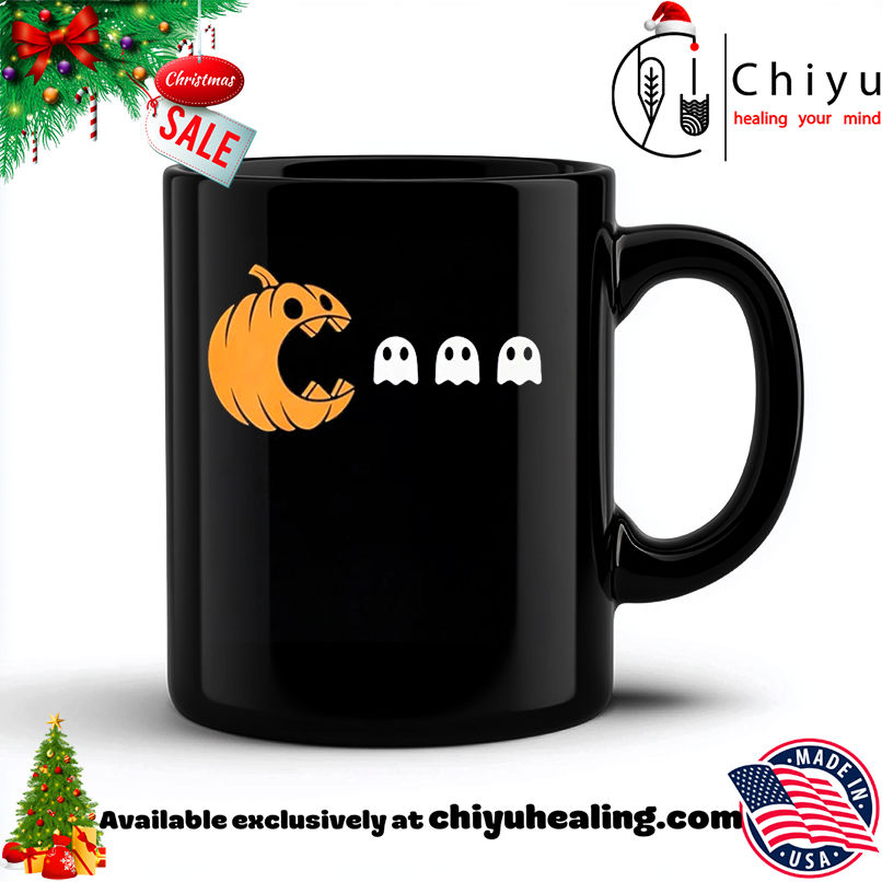 Pumpkin Eating Ghost Halloween shirt, Hoodie, Sweatshirt, Poster Canvas, Mug, Ornaments