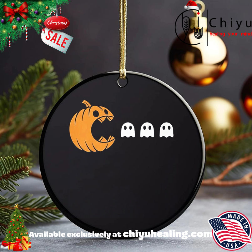 Pumpkin Eating Ghost Halloween shirt, Hoodie, Sweatshirt, Poster Canvas, Mug, Ornaments