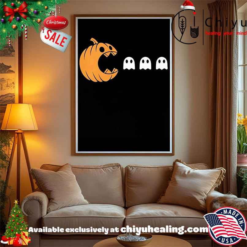 Pumpkin Eating Ghost Halloween shirt, Hoodie, Sweatshirt, Poster Canvas, Mug, Ornaments