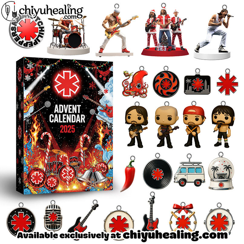 RHCP Premium Advent Calendar 2025 CHRISTMAS GIFT, CHRISTMAS IDEA, Christmas Countdown Advent Calendar Gift Box with 24 Acrylic Ornaments