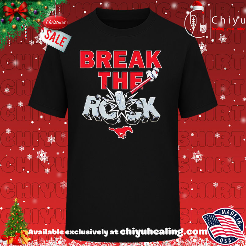 SMU Mustangs Break The Rock 2025 T-shirt, Hoodie, Sweatshirt, Poster Canvas, Mug, Ornaments