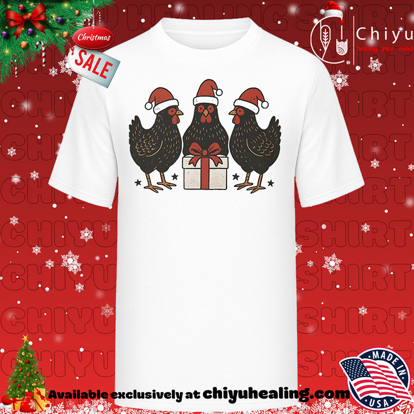 Santa Chickens Christmas shirt, Hoodie, Sweatshirt, Poster Canvas, Mug, Ornaments