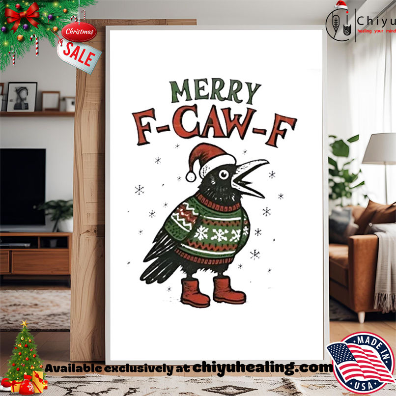 Santa Raven Merry F Caw F Christmas T-shirt Santa Raven Merry F Caw F Christmas T-shirt