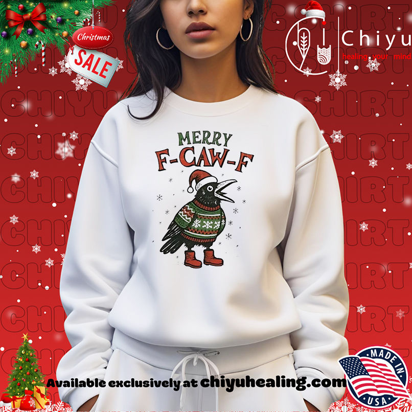 Santa Raven Merry F Caw F Christmas T-shirt Santa Raven Merry F Caw F Christmas T-shirt