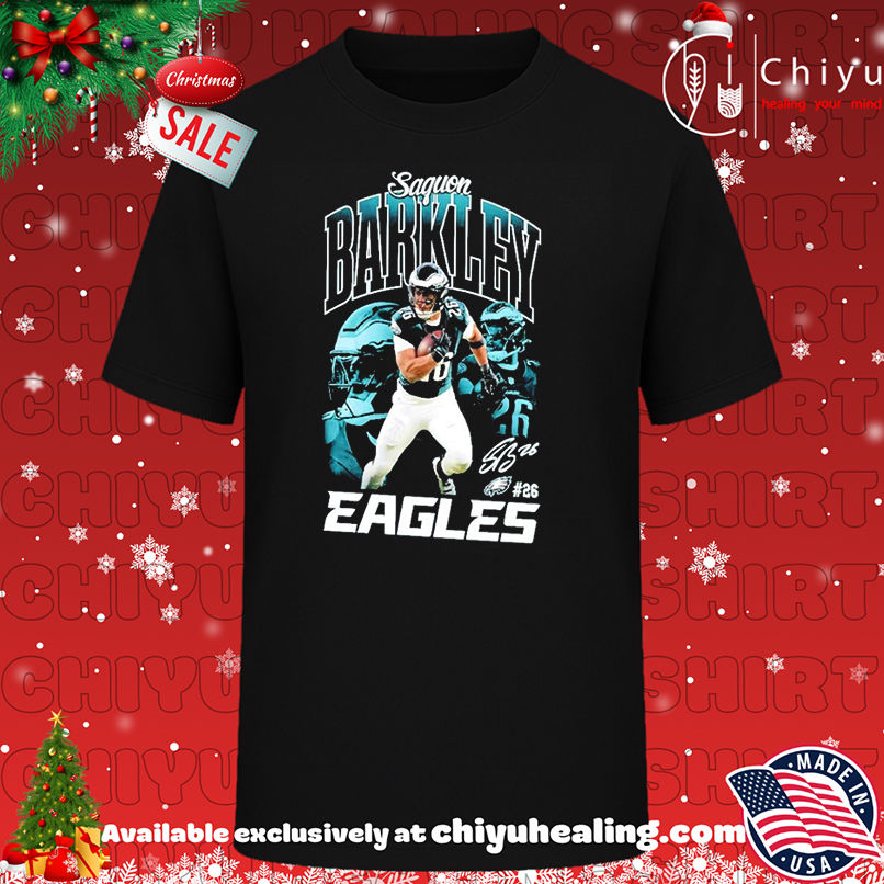 Saquon Barkley Philadelphia Eagles Triple Pic graphic shirt, Hoodie, Sweatshirt, Poster Canvas, Mug, Ornaments