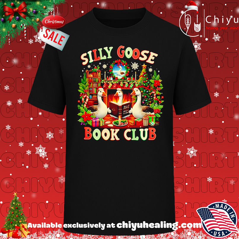 Silly Goose Book Club Funny Christmas Reading shirt, Hoodie, Sweatshirt, Poster Canvas, Mug, Ornaments