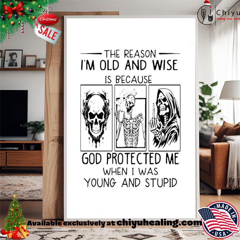 Skeleton The Reason I'm Old And Wise Is Because God Protected Me When I Was Young And Stupid T-shirt, Hoodie, Sweatshirt, Poster Canvas, Mug, Ornaments 15 Skeleton The Reason Im Old And Wise Is Because God Protected Me When I Was Young And Stupid Christmas Ornament Hoodie Sweatshirt Tank Top