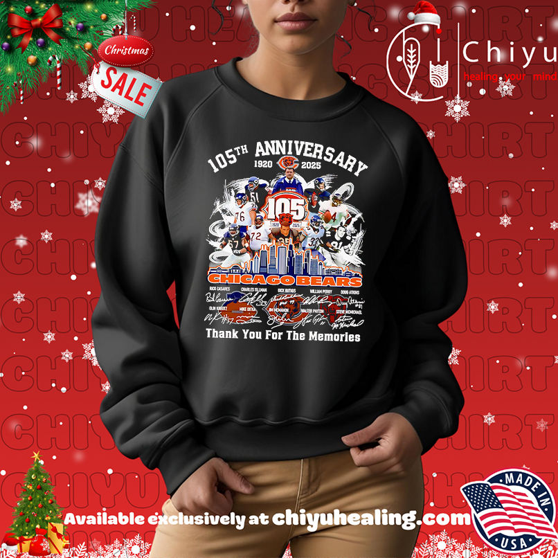 Skyline 105th anniversary 1920 2025 Chicago Bears thank you for the memories shirt Skyline 105th anniversary 1920 2025 Chicago Bears thank you for the memories shirt