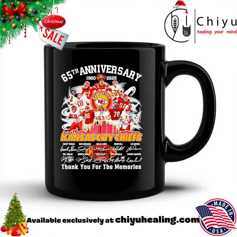 Skyline 65th anniversary 1960 2025 Kansas City Chiefs thank you for the memories shirt, Hoodie, Sweatshirt, Poster Canvas, Mug, Ornaments