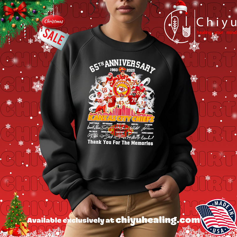 Skyline 65th anniversary 1960 2025 Kansas City Chiefs thank you for the memories shirt Skyline 65th anniversary 1960 2025 Kansas City Chiefs thank you for the memories shirt