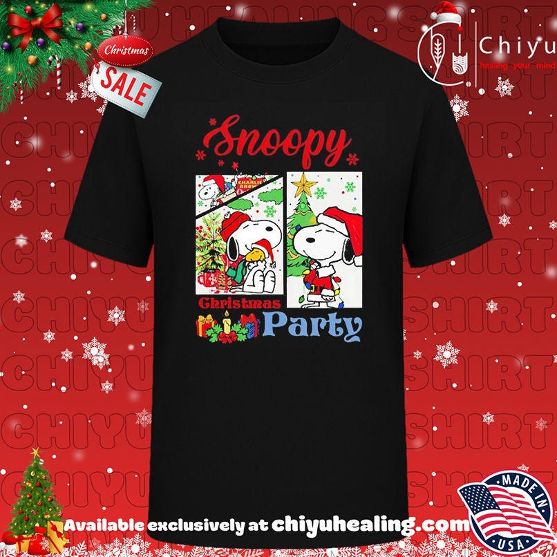 Snoopy And Woodstock Christmas Party shirt, Hoodie, Sweatshirt, Poster Canvas, Mug, Ornaments