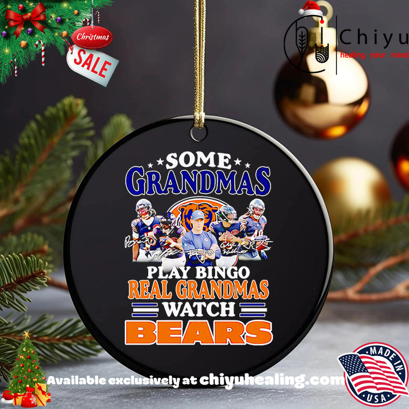 Some grandmas play bingo real grandmas watch Chicago Bears shirt, Hoodie, Sweatshirt, Poster Canvas, Mug, Ornaments