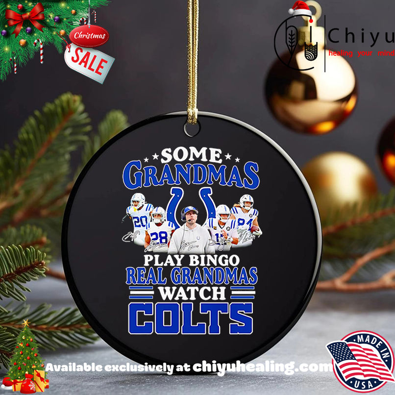 Some grandmas play bingo real grandmas watch Colts shirt, Hoodie, Sweatshirt, Poster Canvas, Mug, Ornaments