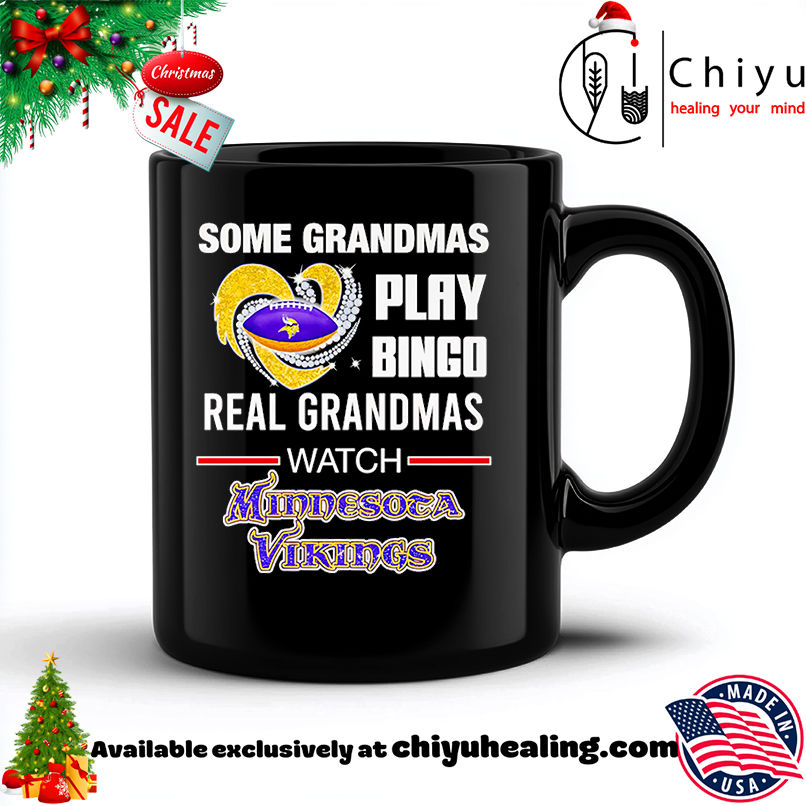Some grandmas play bingo real grandmas watch Minnesota Vikings shirt, Hoodie, Sweatshirt, Poster Canvas, Mug, Ornaments