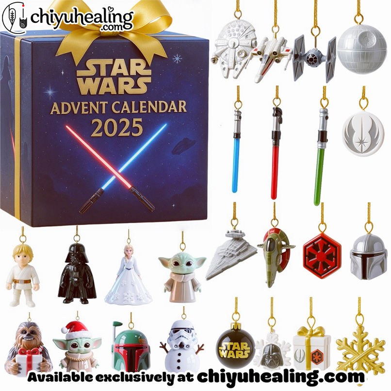 Star Wars Advent Calendar 2025, Christmas Countdown Advent Calendar Gift Box with 24 Acrylic Ornaments