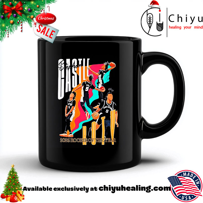 Stephon Castle Roty San Antonio Spurs 2025 Rookie of the year shirt, Hoodie, Sweatshirt, Poster Canvas, Mug, Ornaments