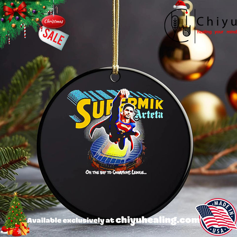 SuperMik Arteta on the way to Champions League shirt, Hoodie, Sweatshirt, Poster Canvas, Mug, Ornaments
