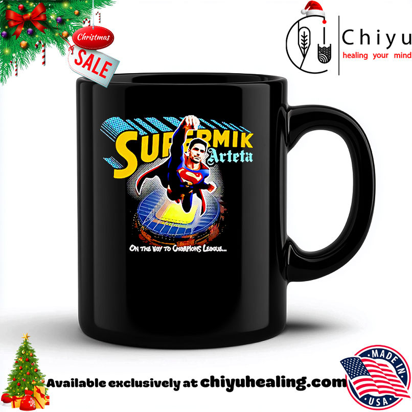 SuperMik Arteta on the way to Champions League shirt, Hoodie, Sweatshirt, Poster Canvas, Mug, Ornaments