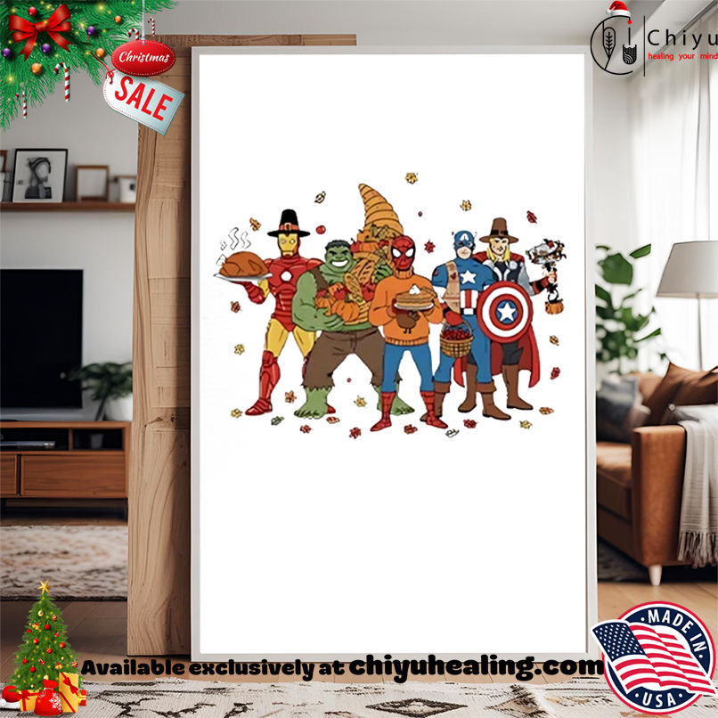 Superhero characters Thanksgiving 2025 shirt Superhero characters Thanksgiving 2025 shirt