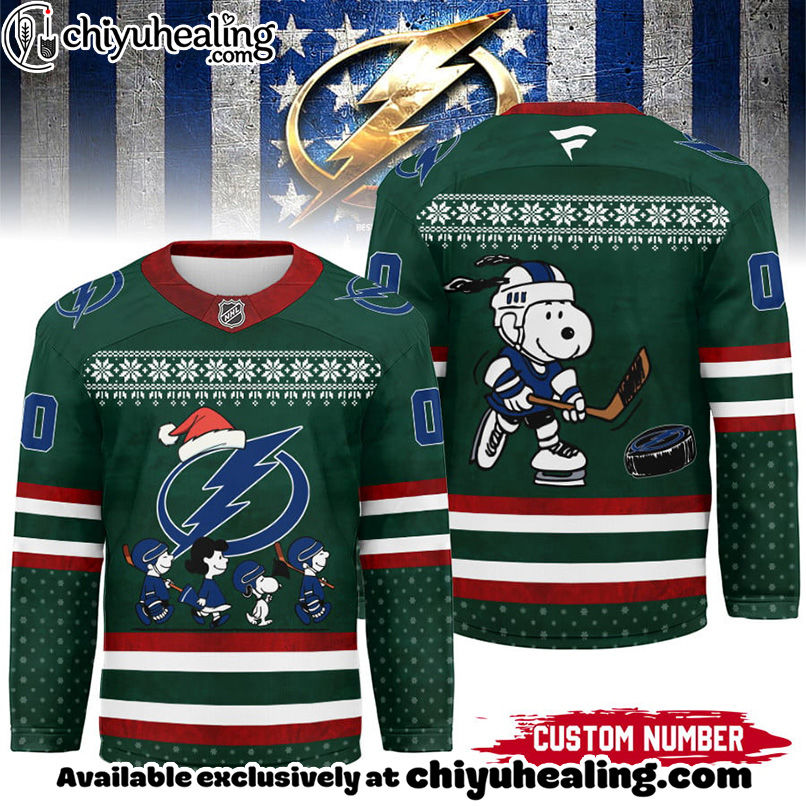 Tampa Bay Lightning - Premium NHL Peanuts Snoopy Hockey Jersey