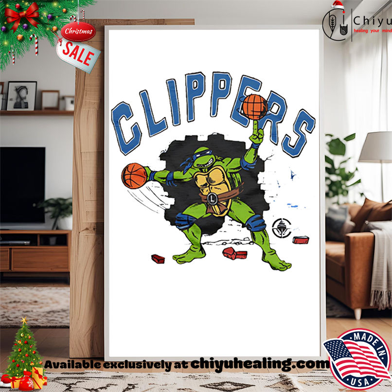 Teenage Mutant Ninja Turtles Leonardo x LA Clippers shirt, Hoodie, Sweatshirt, Poster Canvas, Mug, Ornaments