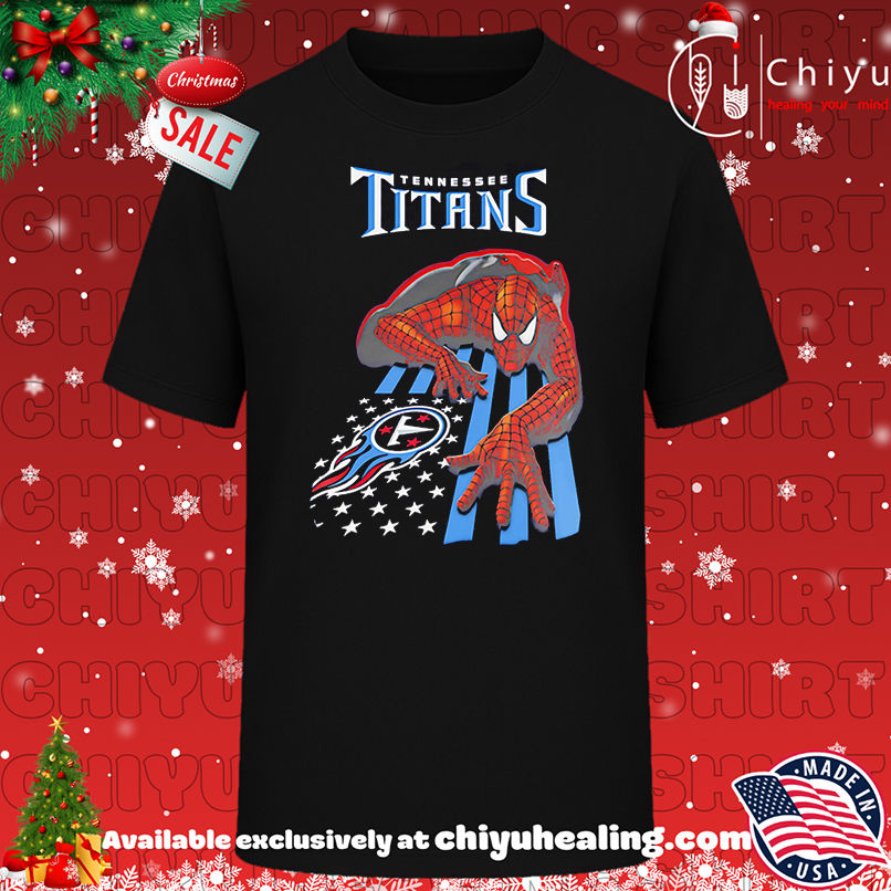 Tennessee Titans & Spiderman America Flag Shirt, Hoodie, Sweatshirt, Poster Canvas, Mug, Ornaments