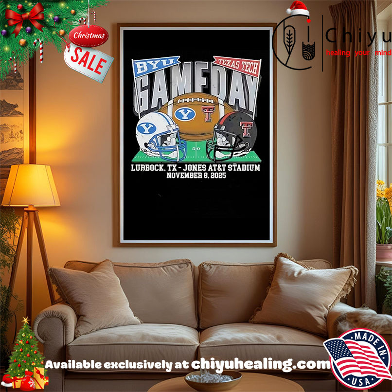 Texas Tech Red Raiders vs BYU Cougars 2025 Gameday helmets shirt Texas Tech Red Raiders vs BYU Cougars 2025 Gameday helmets shirt