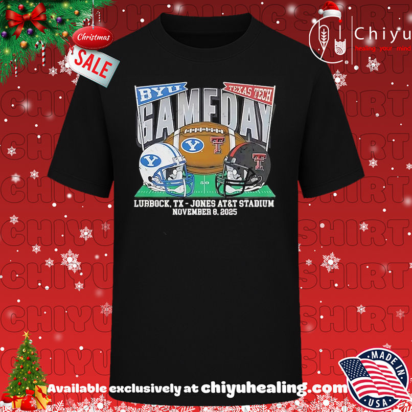 Texas Tech Red Raiders vs BYU Cougars 2025 Gameday helmets shirt, Hoodie, Sweatshirt, Poster Canvas, Mug, Ornaments