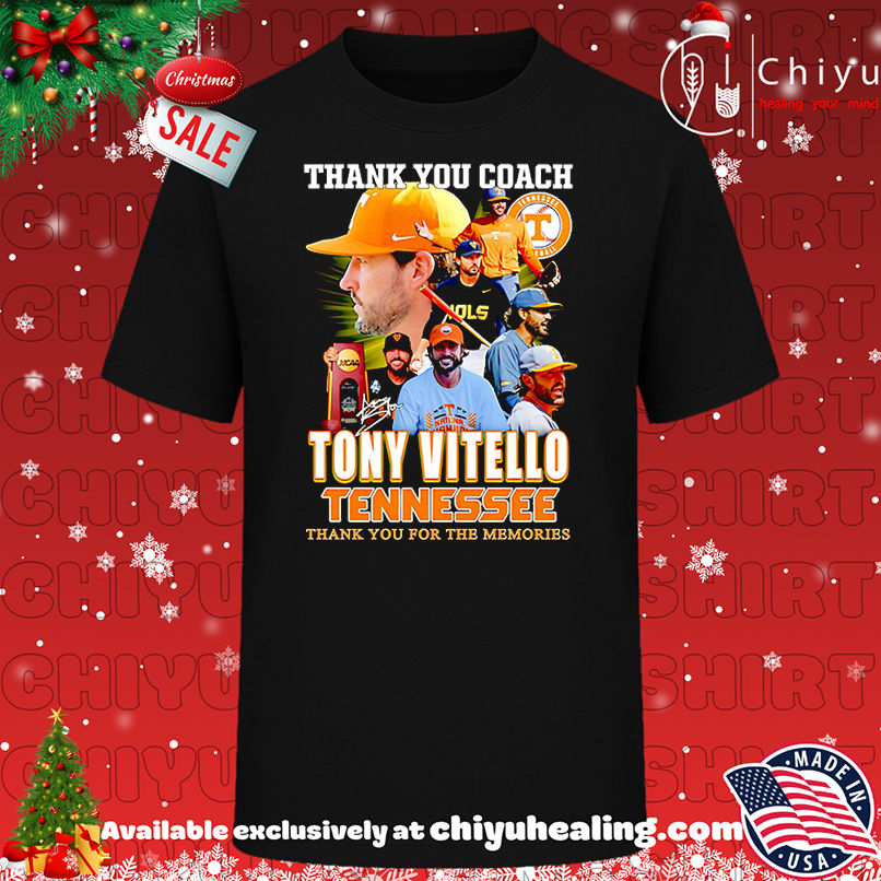 Thank you coach Tony Vitello Tennessee baseball thank you for the memories shirt, Hoodie, Sweatshirt, Poster Canvas, Mug, Ornaments