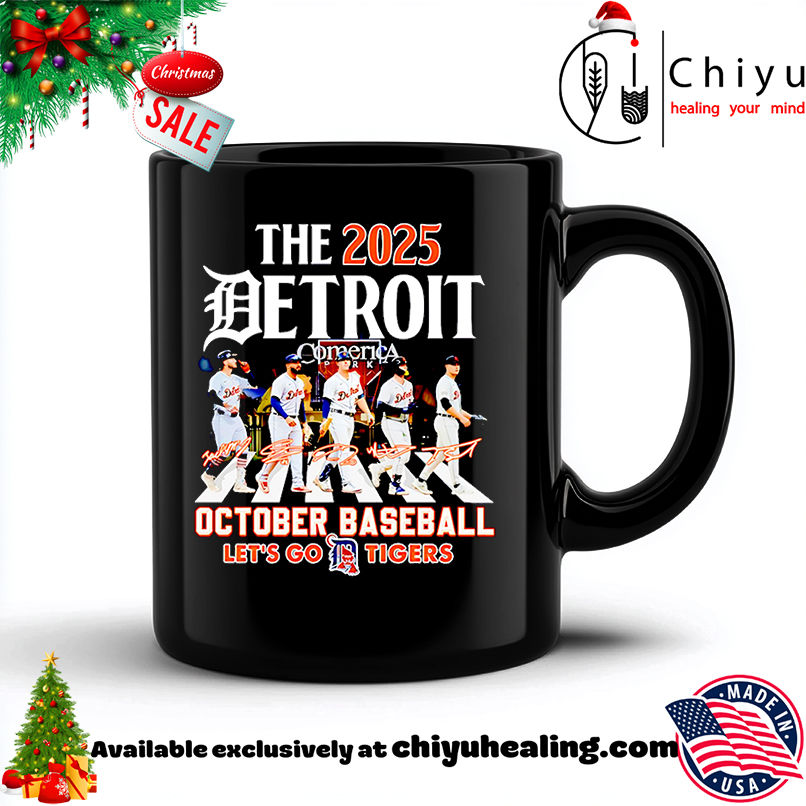 The 2025 Detroit October baseball let's go Tigers shirt, Hoodie, Sweatshirt, Poster Canvas, Mug, Ornaments
