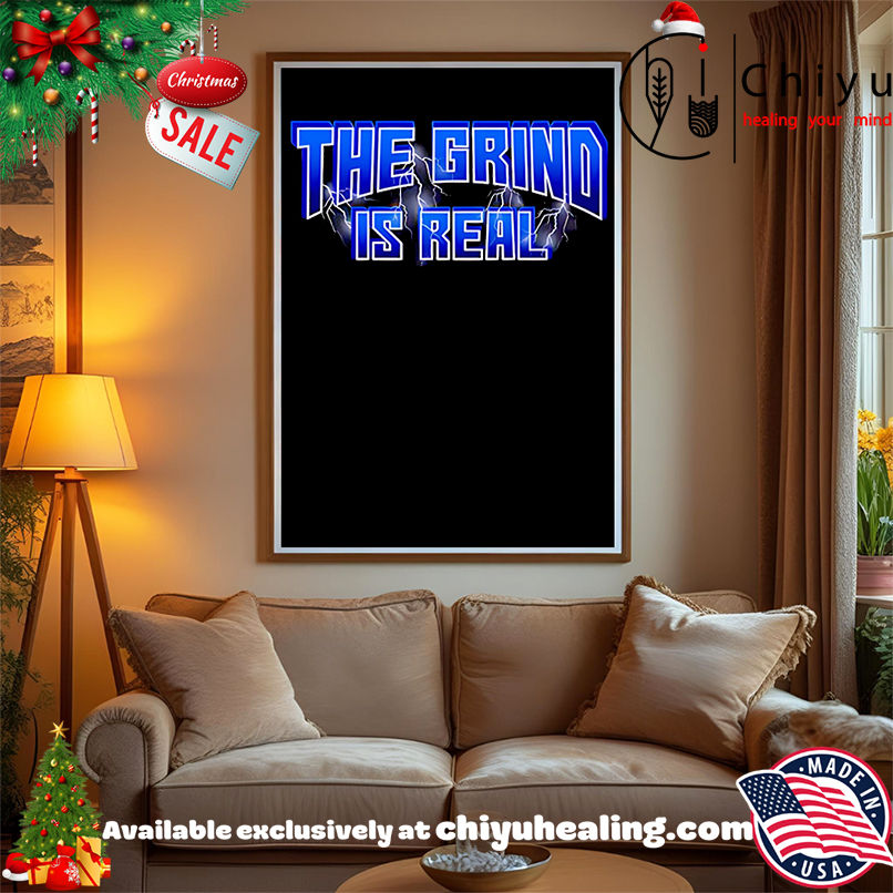 The Grind is real blue lightning shirt, Hoodie, Sweatshirt, Poster Canvas, Mug, Ornaments
