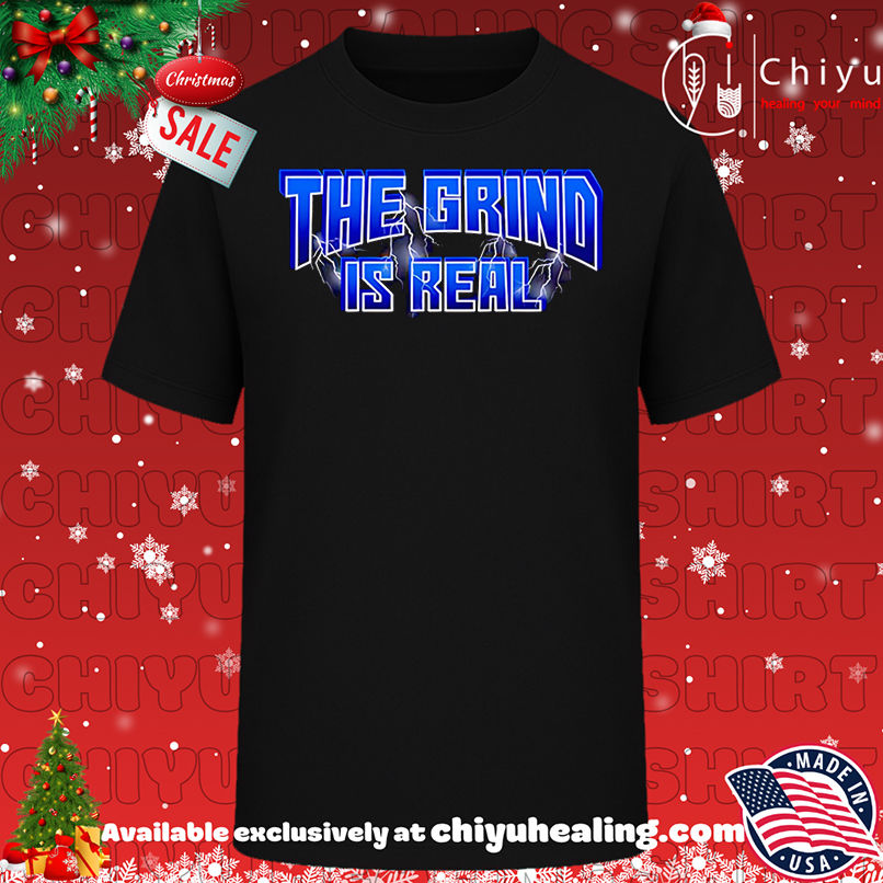 The Grind is real blue lightning shirt, Hoodie, Sweatshirt, Poster Canvas, Mug, Ornaments