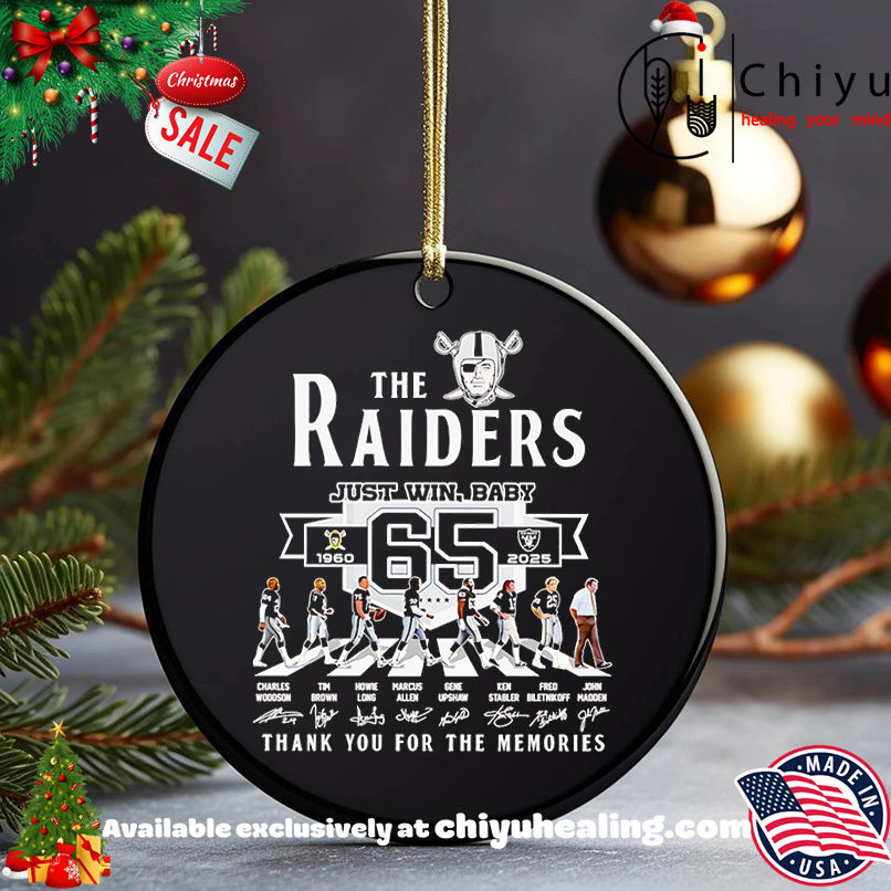 The Raiders just win baby 1960 2025 thank you for the memories shirt, Hoodie, Sweatshirt, Poster Canvas, Mug, Ornaments