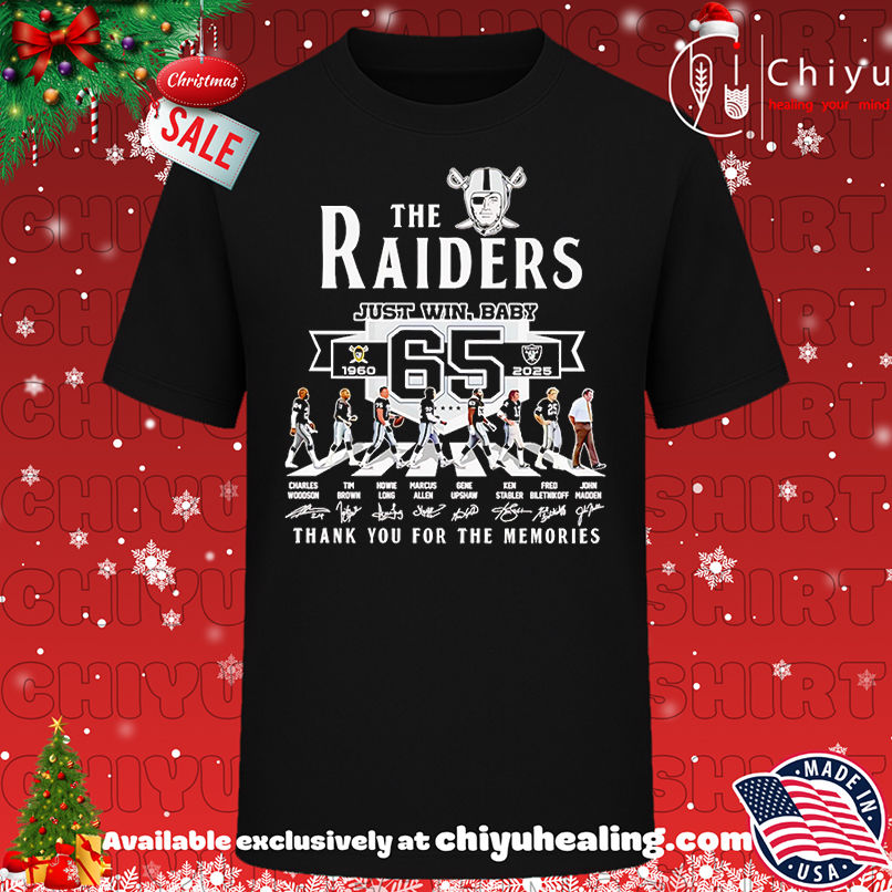 The Raiders just win baby 1960 2025 thank you for the memories shirt, Hoodie, Sweatshirt, Poster Canvas, Mug, Ornaments