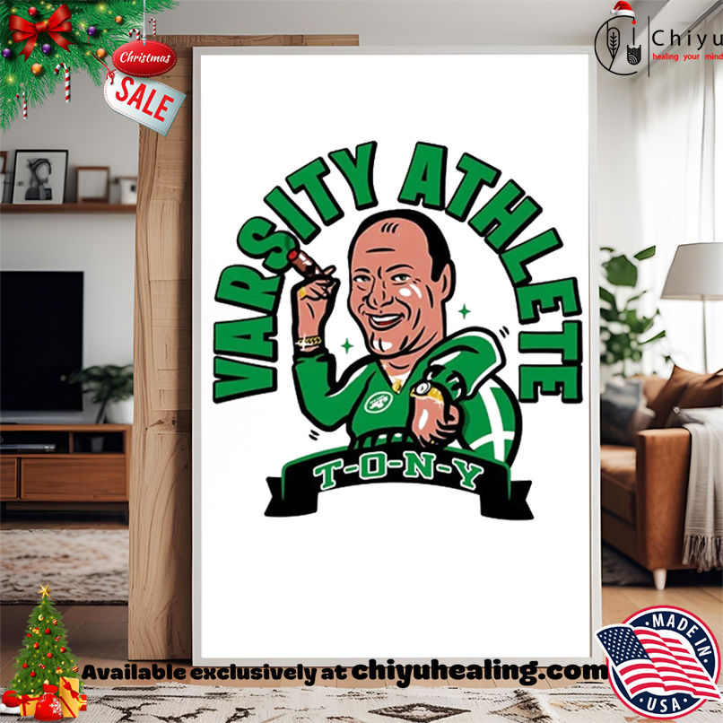 Tony Soprano Varsity Athlete New York Jets Football Cartoon shirt, Hoodie, Sweatshirt, Poster Canvas, Mug, Ornaments