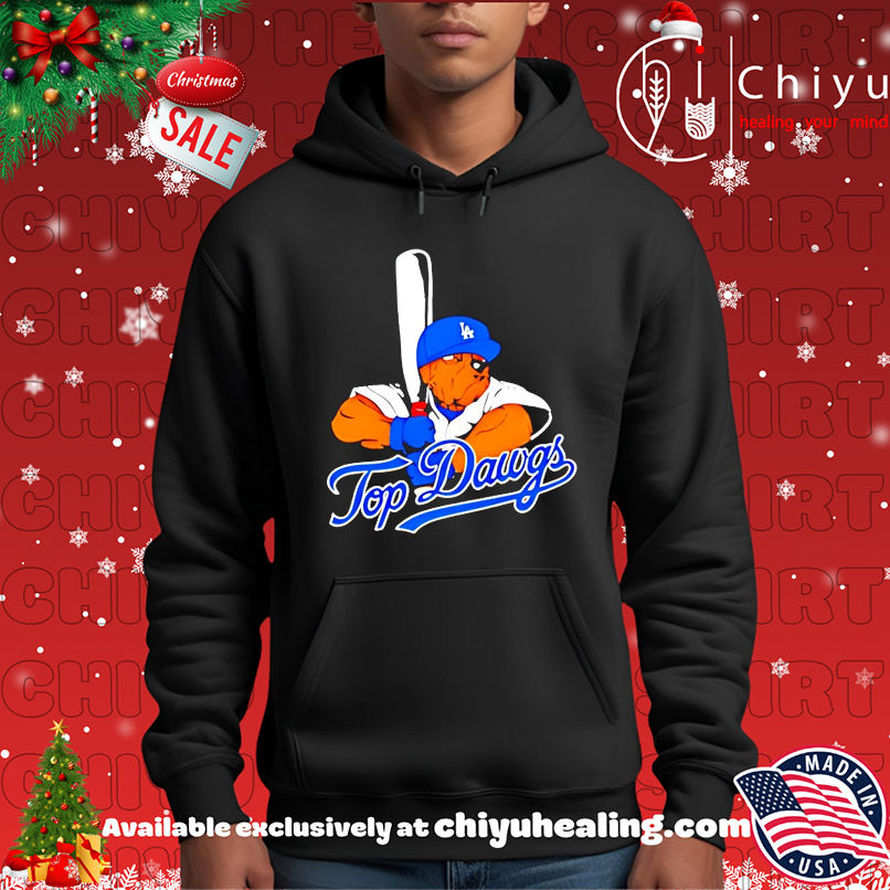 Top Dawgs x Los Angeles Dodgers bulldog mascot shirt, Hoodie, Sweatshirt, Poster Canvas, Mug, Ornaments