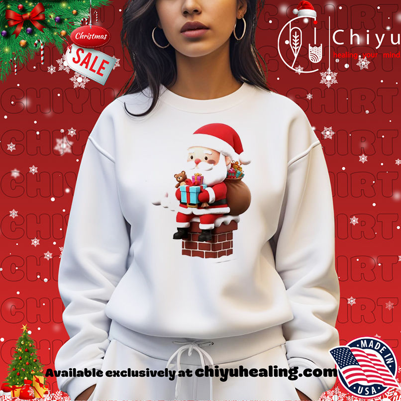 Top Santa on Chimney Christmas Art shirt Top Santa on Chimney Christmas Art shirt