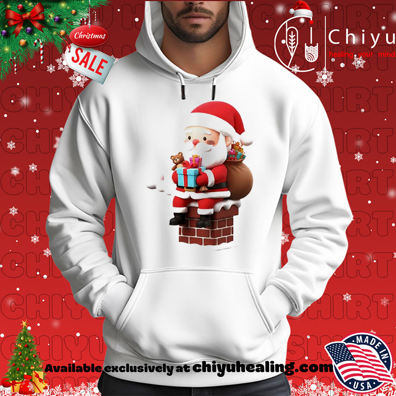 Top Santa on Chimney Christmas Art shirt Top Santa on Chimney Christmas Art shirt