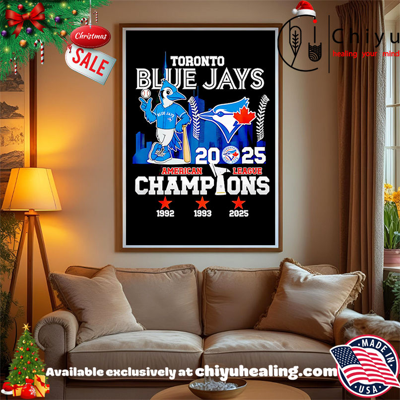 Toronto Blue Jays 2025 American League Champions mascot shirt, Hoodie, Sweatshirt, Poster Canvas, Mug, Ornaments