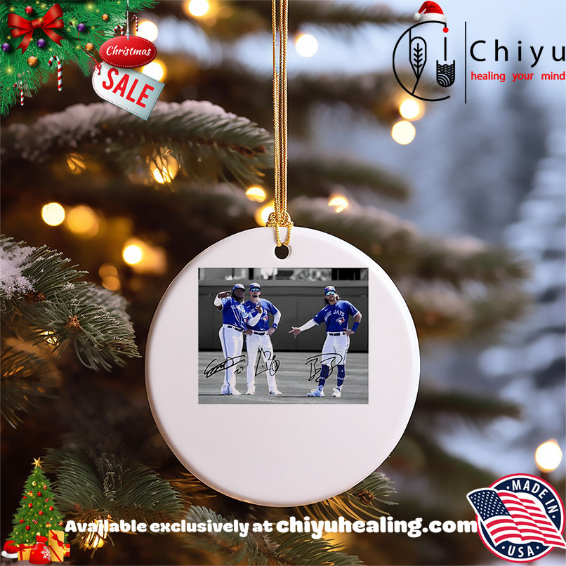 Toronto Blue Jays Vladimir Guerrero Jr. Bo Bichette And Cavan Biggio World Series 2025 Photo shirt, Hoodie, Sweatshirt, Poster Canvas, Mug, Ornaments