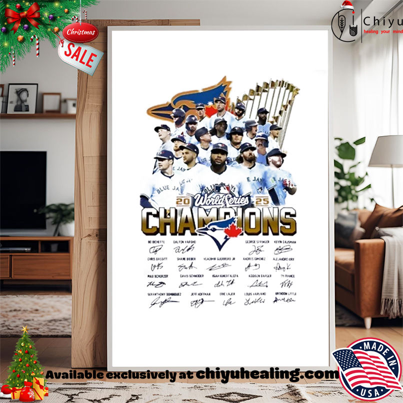 Toronto Blue Jays World Series Champions 2025 all team signature T-shirt Toronto Blue Jays World Series Champions 2025 all team signature T-shirt